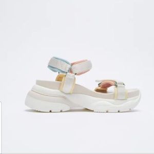 ZARA Open Toe Sport Sandals Thick Sandals Size 38 (F)